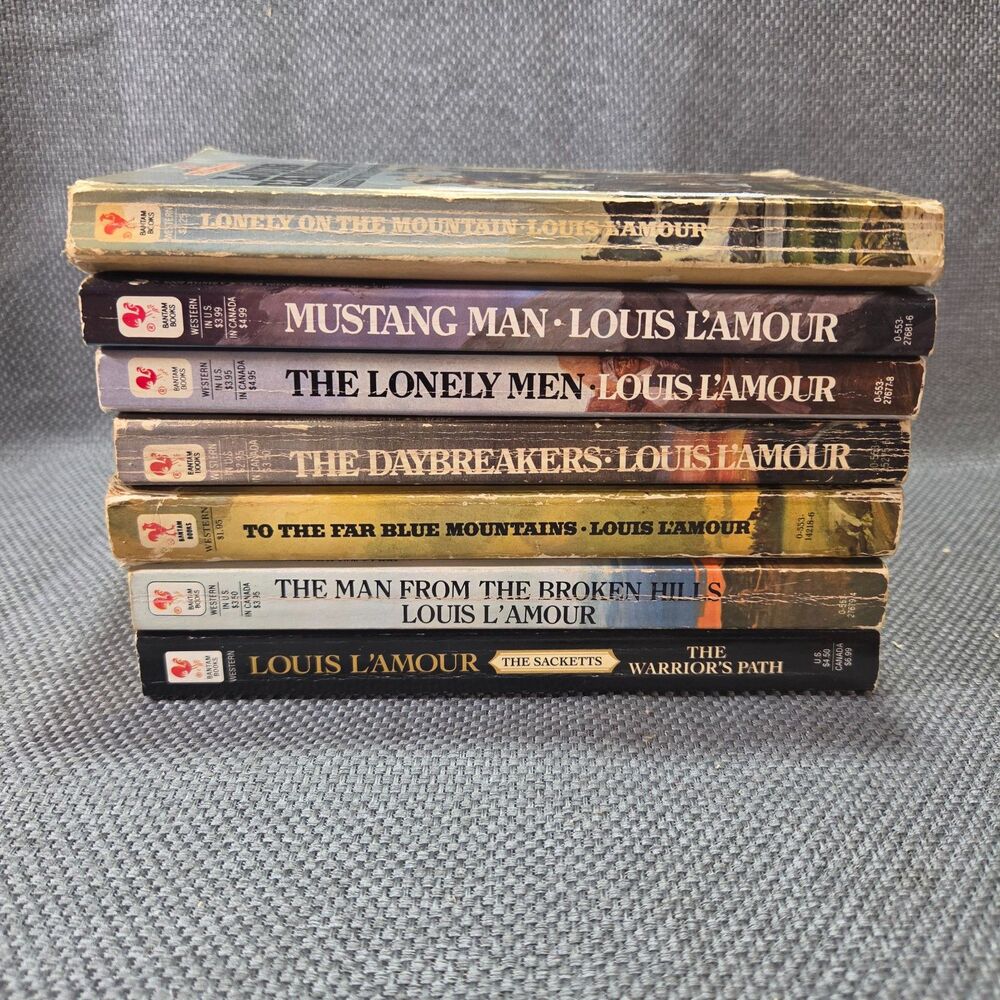 Lot of 7 Louis L'Amour The Sackett Series Western Paperbacks - Bantam